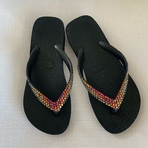 Rhinestone Multi Color Havianas